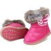 MINBEI Baby Girls Soft Leather Winter Snow Boots - Waterproof Toddler Girls 6 UK Child Rose - Buy Online on GoSupps.com
