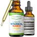 High-Potency Vitamin D3 Liquid Drops 10000 IU - Bone Strength Supplement & Immune Booster for Adults - Gluten-Free Non-GMO Sugar-Free Liquid Vitamins - Orange Flavor 30 Servings 1 fl oz
