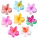 8 Pcs Hawaiian Flower Hair Claw Clips Colorful Plumeria Strong Hold Nonslip Jaw Hair Clips for Women Long Thin Thick Curly Hair Luau Tropical Summer Beach Wedding Birthday Baby Shower Party Supplies