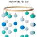 Firlar Baby Crib Nursery Mobile Wooden Wind Chime Nursery Decoration Baby Bedroom Hanging Bed Bell Toys (Blue) - Buy Online on GoSupps.com