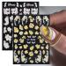 Baoximong 5D Embossed Spring Nail Decals - Self-Adhesive Yellow Pink White Kapok Camellia Design for Women - Buy Online on GoSupps.com