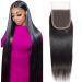 Straight Human Hair 4x4 HD Lace Closure Brazilian Hair Human Hair Closure for Black Women Natural Remy Hair Soft Swiss Lace Closure 18 Inch 18 Inch 4x4 Lace Closure