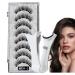 4 Pairs Magnetic Eyelashes with Applicator Magnetic Eyelashes Natural Look Reusable 3D False Lashes Magnetic Lashes No Liner No Glue Magnetic False Eyelashes Kit Black Eyelashes No Eyeliner Fake Lash