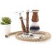 JAG Shaving Razor Set | Sustainable 3-Part Wooden Razor & Synthetic Hair Brush | Double Edge Blades for Men & Women | Eco-Friendly Shaving Stand - Buy Online on GoSupps.com
