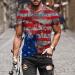 BEUU Soldier Short Sleeve American Flag T-Shirt | Retro Patriotic Men's Tee, Gray-112 Medium - Buy Online on GoSupps.com