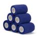 Lab on adhesive 7.5cm x 4.5m 6 rolls fixing sords self -adhering cohesive bandage for first aid Dog veterinary wrap Sport Elastic bandage for wrist feet (blue) 7.5cm blue