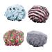 Healeved 4pcs Thick Shower Cap Girl Hat Satin Bonnet for Kids Shower Caps for Kids Hair Cap Shower Cap Large Bath Cap for Girls Double Layer Shower Hats Elastic Cap Bathing Cap Miss Hood