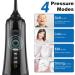 MiTdir Water Dental Flosser Oral Irrigator - 5 Jet Tips, 4 Modes, IPX7 Waterproof, 300ML Tank - Portable Cordless Teeth Cleaner for Home & Travel (Black) - Buy Online on GoSupps.com