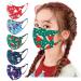 riou 5 pieces children Christmas mouth and nose protection mouth protection with motif washable silk breathable dust protection neckerchief scarves for young girls