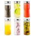 Pureganic Smoothie Glasses with Lid 380 ml - DTO Screw Lid Diam. 58 mm - Glass Water Bottles to Fill - Made in Germany - Set of 6