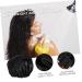 FOMIYES Adjustable Buckle Curly Hair Shower Cap for Women - Black 29x22cm - Buy Online on GoSupps.com