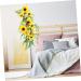 Zerodeko Sunflower Wall Hanging Artificial Plant Home Sunflower Decoration Hanging Garland with Green Leaves Green Artificial Leaves Outdoor Decorations Pendant Silk Cloth Indoor Yellow 55x22cm - Buy Online on GoSupps.com