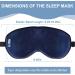 T-fun 100% Mulberry Silk Eye Mask - Adjustable Blackout Sleep Mask for Men & Women | Soft Travel Blindfold Eye Shade Cover - Navy Blue - Buy Online on GoSupps.com