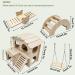 Eyksta 4 Pieces Hamster Toys Including Wooden Hamster House Seesaw Bridge and Swing Boredom Breaker Activity Toys for Gerbil Guinea pig Syrian Hamster Dwarf Hamster - Buy Online on GoSupps.com