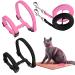 Yutou 2 pieces of soft cat dishes with a leash outbreak -proof adjustable nylon harness cat leash cat vest with safety buckle puppy dishes for kitten puppy rabbits rabbits