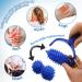 Premium Explant Massage Rollers with Handles | 3 Hedgehog Ball Foot Massage Scooter for Ultimate Relaxation | Self-Massage Fascia Roller for Foot Relief - Buy Online on GoSupps.com