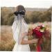 FRCOLOR Bridal Hair Accessories Bow- Knot Hair Clip Bridal Hairpins Hair Barrette Bow Headdress Bachelorette Party Veil Tiara for Girls Bow-knot Hair Clip Bride Decorate Wedding Iron - Buy Online on GoSupps.com