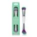 Spectrum Collections Brush Club Double Ended Face Make Up Brush Spectrum Dual Makeup Brush for Contour Blush or Buffing with Hypoallergenic Bristles Green Purple Duo Makeup Brush
