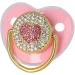Heart-Shaped Baby Pacifier Set Soft Silicone Pacifiers for Newborns & Toddlers (M Pink) | Comfortable & Safe for Your Baby - Buy Online on GoSupps.com