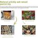 Bird Toys for Large Birds - Natural Peppered Wood for African Grey Parrots, Macaws, Cockatoos, Amazon Parrot - Aviary Hanging Chew Toys - Buy Online on GoSupps.com