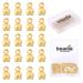 BEADIA 14K Gold Plated End Caps Non Tarnish 3x6mm 200pcs for Jewelry Making Findings End Caps 14K Gold 3x6mm