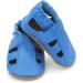 Dotty Fish Soft Leather Baby Shoes | Toddler Sandals | Non-Slip Suede Soles | Sky Blue | 0-6 Months to 3-4 Years - Buy Online on GoSupps.com