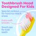 Kids Toothbrushes 4 Pack - Soft Contoured Bristles - Child Sized Brush Heads - Suction Cup Storage - Assorted Colors - Ages 3-10 - 4 Count - Buy Online on GoSupps.com