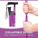 CaneCraft Purple Lightweight Folding Walking Stick - Adjustable & Foldable Mobility Aid for Elderly Men & Women - Buy Online on GoSupps.com