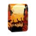 Lipstick Case Leather Lip Gloss Lipstick Organizer with Mirror Mini Lipstick Holder Bag African Tropical Landscape Woman P734u0ppnx