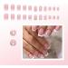 press-on nails French square fake nails short press-on nails reusable short nails press-on cute nails set for women DIY family party date wedding manicure tips - Buy Online on GoSupps.com