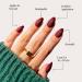 Glamnetic Press On Nails - Merlot | Short Almond Dark Red Nails with Glossy French Tips in a Matte Finish | 15 Sizes - 30 Nail Kit with Glue - Buy Online on GoSupps.com