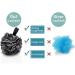 Buy Bath Sponge 2 Pack - Bamboo Charcoal Shower Puff & Loofahs for Skin Care | Large Black Pouf Balls - International Shipping Available - Buy Online on GoSupps.com