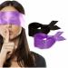 2 pcs Silk Satin Blindfold Eye mask for Sleeping 155cm / 62 Silk Eye Covers Satin Sleep mask (Black+Purple)