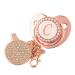 26 Letters Infant Pacifier - Pink Luxury Soothing Dummy with Chain Clips for 0-18M | Bling Pacifier for Babies - Buy Online on GoSupps.com