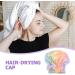 NOLITOY Quick Dry Hair Towel Wrap for Women - Cute Bowknot Design Super Absorbent for Curly & Thick Hair Colorful Elastic Hair Cap - Buy Online on GoSupps.com