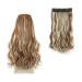 Hair Extensions Clip in Long Wavy Synthetic Hair Extension Invisible Wire No Clips In Hair Extensions Secret Fish Line One Piece Extensions Hairpieces Hair Hair Pieces(SQ88-12H613 16inches) 16inches SQ88-12H613