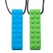 Tilcare Chew Chew Sensory Necklace Best for Kids or Adults That Like Biting or Have Autism Perfectly Textured Silicone Chewy Toys - Chewing Pendant for Boys & Girls - Chew Necklaces Blue and Green