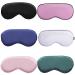 6PCS Eye Mask for Sleeping Sleep Mask for Side Sleeper Soft Lightweight Night Sleep Eye Masks with Adjustable Strap for Women Men Fluffy Blindfolds for Travel Sleep and Fun Parties