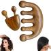 Heabs of scalp narural lymphatic drainage massager 2pcs round tooth no-standelwood massage comb handheld scalp massage for hair scalp facelift tools