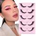 Glowing Win eyelashes Cat Eye Lashes 5 Pair Fox Eyelashes natural false eyelashes cat eye angel winged fake lashes natural eyelashes cateye fox-25