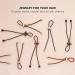 Pulleez Plus Sliding Ponytail Holder - Set of 4 Acrylic Charms - Brown & Black Elastic Hair Ties - Buy Online on GoSupps.com