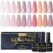 INPING Milky Jelly Gel Nail Polish Set - 10 Colors Natural Brown, Sheer White, Pink - UV/LED Soak Off Varnish for French Manicure - Women's Home & Salon Nail Art - Buy Online on GoSupps.com