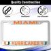 MIAMI University Hurricanes Front License Plate Frame - Silver Metal Sturdy Cover - Buy Online on GoSupps.com