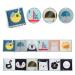 Newborn Infants 0-6 Soft Activity Book Black & White High Contrast Baby Book Infant Sensory Toys Tummy Time Soft Cloth Books Babies Textured Fabric Crinkling Shapes Patterns 0-12 Months Newborn Toys North Pole