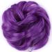 Silk-Co Hair Part with Rubber Band - 35g Wavy Soft Dutt Hair Extensions for Thickening Messy Bun Updos - Purple Lila Curled - Buy Online on GoSupps.com