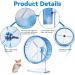 9In Hamster Wheel Adjustable Chinchilla Wheel Silent Spinner Hamster Wheel Hedgehog Mouse Wheel for Dwarf Syrian Gerbils Mice and Other Small Size Pet - Buy Online on GoSupps.com