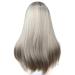 Lydell Long 3/4 Women's Wig - Smooth Hair Part Adjustable Black Headband Synthetic Hair with H16/613 Blonde Highlights | Shop Internationally - Buy Online on GoSupps.com