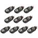 uxcell 10pcs DC 9V Battery Clip I-Type Buckle Connector Faux Leather Housing Lead Wire 14.5cm Long