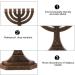 HOMSFOU 4 pcs Arms Branch Judaica Decoration Party Menorah Land Religious Office Holder Fengshui Holders Adornments Shabbat Worship Vintage Jerusalem for Chruch Home Dinner Statue - Buy Online on GoSupps.com