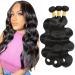 Body Wave Bundles Human Hair Bundles 10A Grade 100% Unprocessed Brazilian Virgin Hair Bundles Body Weave Wavy Bundles Human Hair (10 12 14) Body Wave Bundles 10 12 14